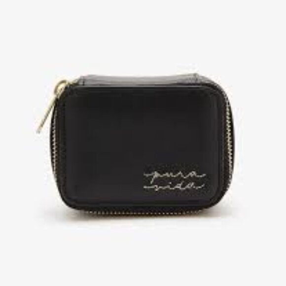 NWT - Mini Faux Leather Jewelry Case (Black) - Picture 6 of 6